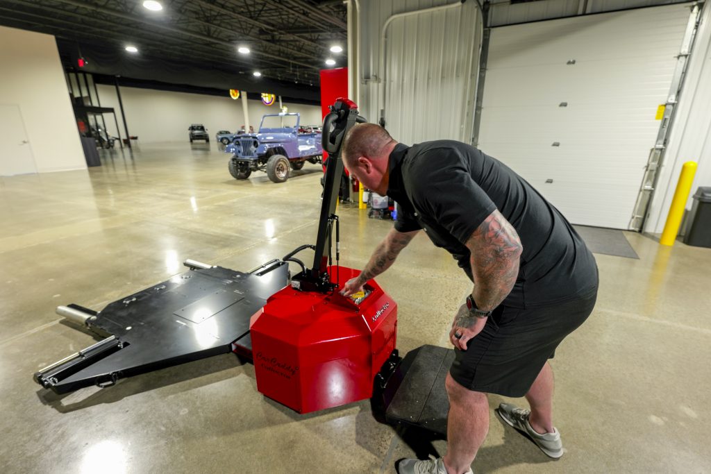 CarCaddy Vehicle Puller being easily recharged after a long 10 hour day.