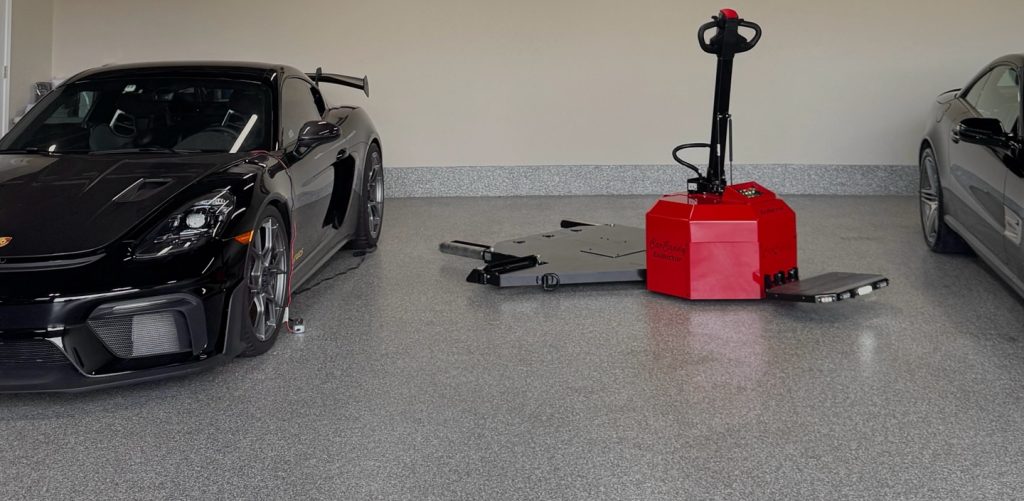 CarCaddy The Electric Vehicle Mover at a Porsche Dealership